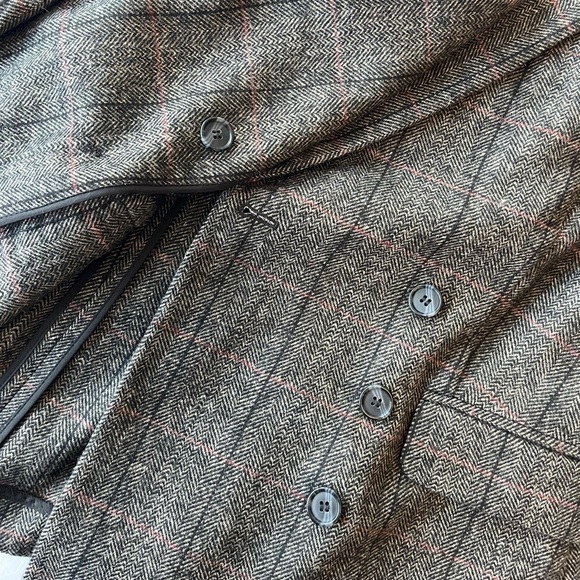 Treasure & Bond Plaid Double-breasted Blazer S Windowpane Herringbone - Picture 10 of 15